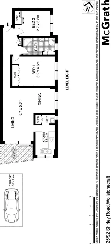 Floorplan of Homely apartment listing, 25/92 Shirley Road, Wollstonecraft NSW 2065