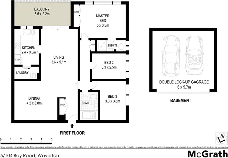 Floorplan of Homely apartment listing, 5/104 Bay Road, Waverton NSW 2060