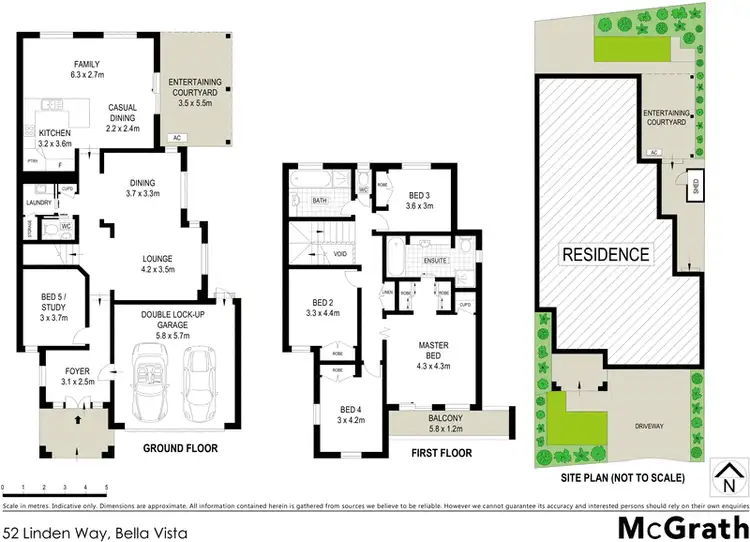Floorplan of Homely house listing, 52 Linden Way, Bella Vista NSW 2153