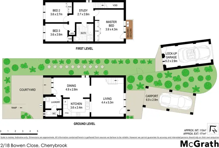 Floorplan of Homely townhouse listing, 2/18 Bowen Close, Cherrybrook NSW 2126