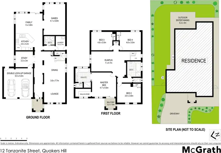 Floorplan of Homely house listing, 12 Tanzanite Street, Quakers Hill NSW 2763