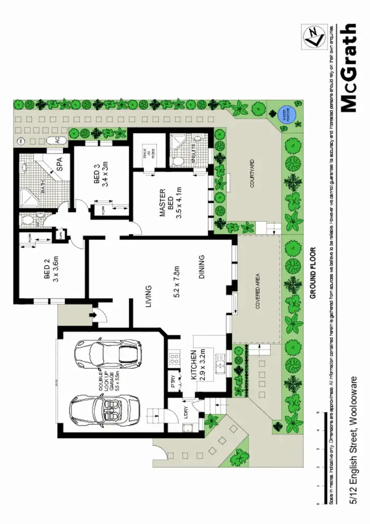Floorplan of Homely townhouse listing, 5/12 English Street, Woolooware NSW 2230