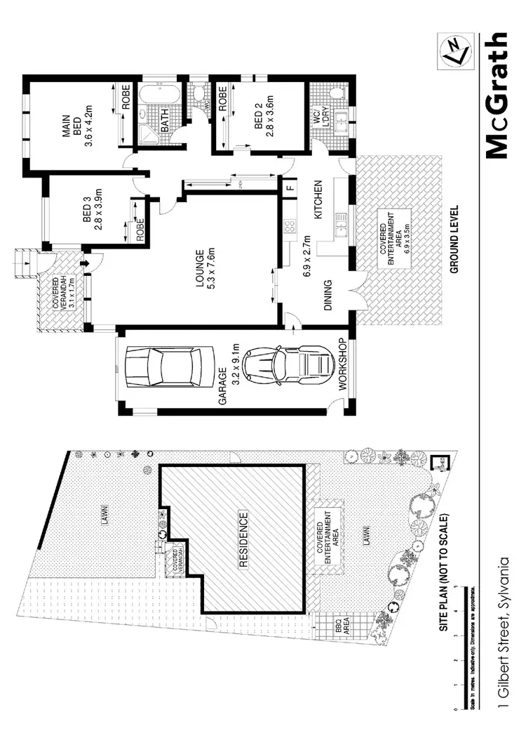 Floorplan of Homely house listing, 1 Gilbert Street, Sylvania NSW 2224