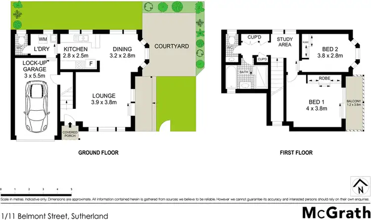 Floorplan of Homely townhouse listing, 1/11 Belmont Street, Sutherland NSW 2232