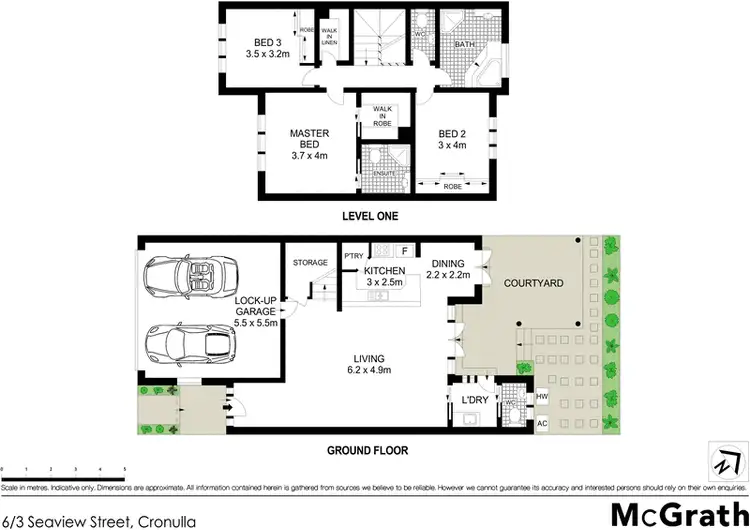 Floorplan of Homely townhouse listing, 6/3 Seaview Street, Cronulla NSW 2230