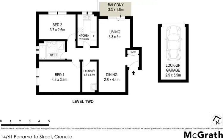 Floorplan of Homely apartment listing, 14/61 Parramatta Street, Cronulla NSW 2230