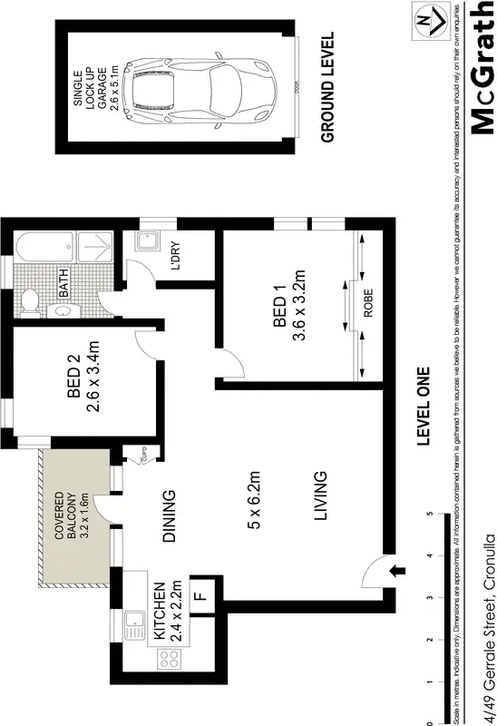 Floorplan of Homely apartment listing, 4/49 Gerrale Street, Cronulla NSW 2230