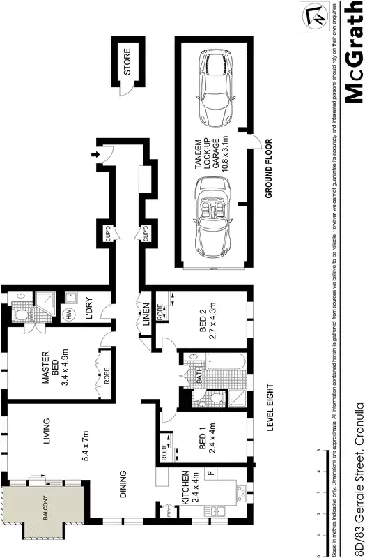 Floorplan of Homely apartment listing, 8D/83 Gerrale Street, Cronulla NSW 2230