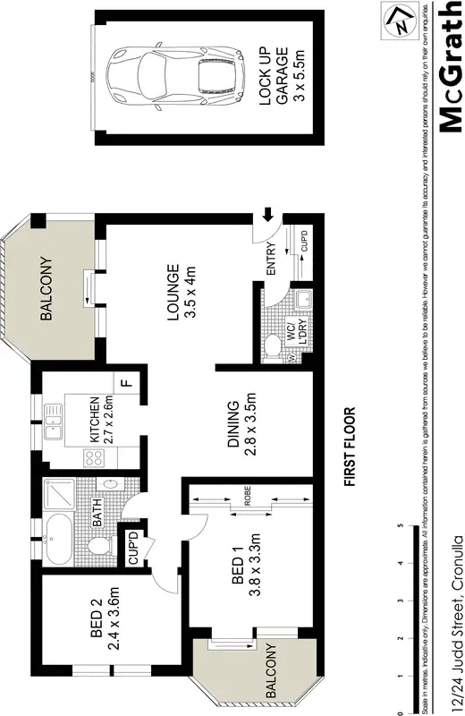 Floorplan of Homely apartment listing, 12/24 Judd Street, Cronulla NSW 2230