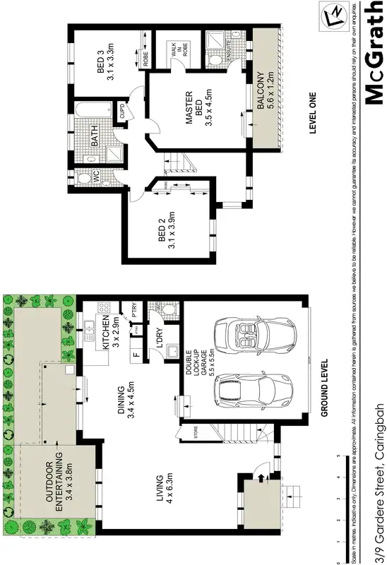 Floorplan of Homely townhouse listing, 3/9 Gardere Street, Caringbah NSW 2229