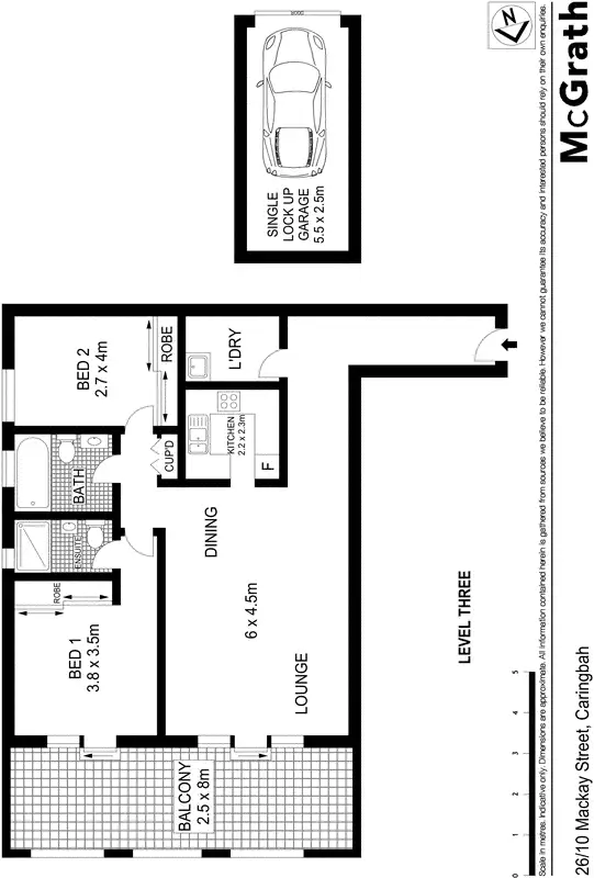Floorplan of Homely apartment listing, 26/10 Mackay Street, Caringbah NSW 2229