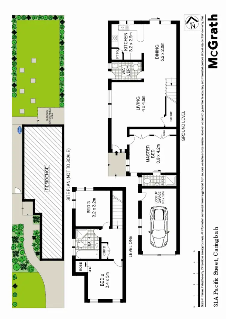 Floorplan of Homely townhouse listing, 31A Pacific Street, Caringbah NSW 2229