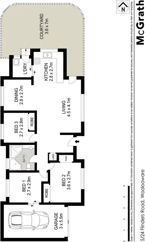Floorplan of Homely villa listing, 5/24 Flinders Road, Woolooware NSW 2230