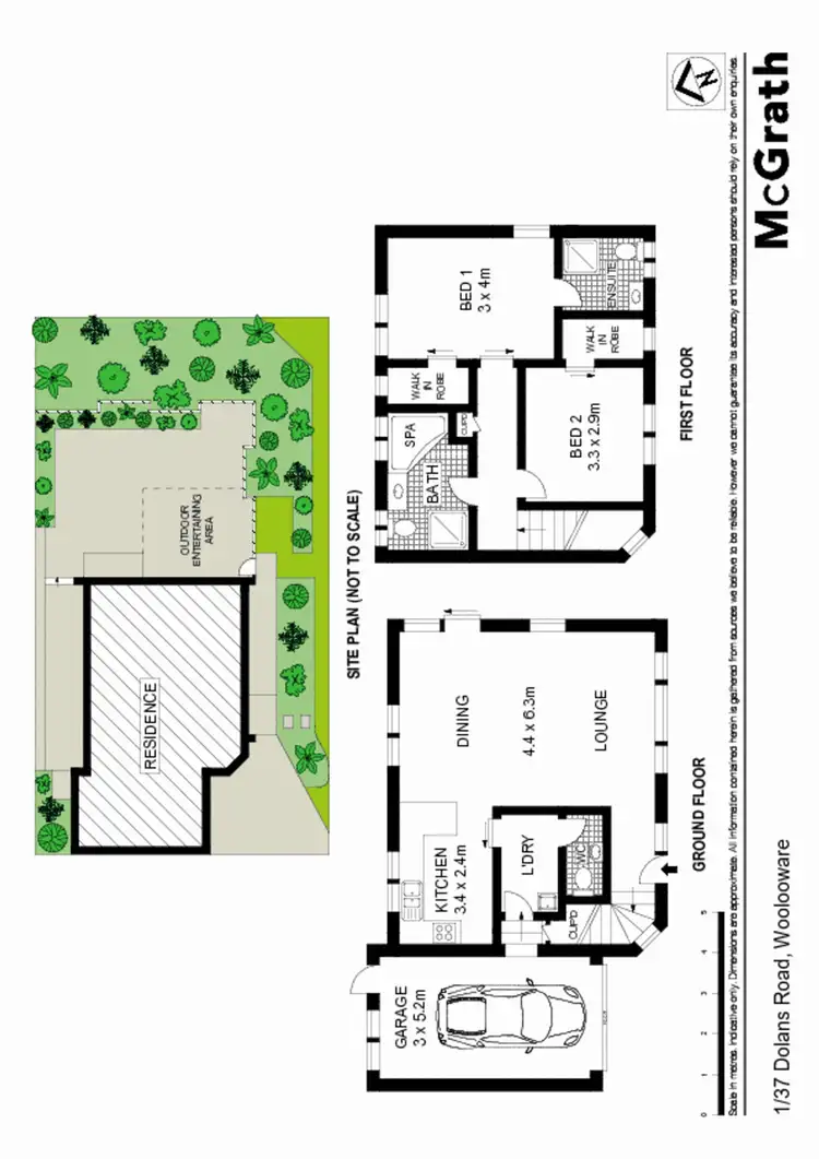 Floorplan of Homely townhouse listing, 1/37 Dolans Road, Woolooware NSW 2230