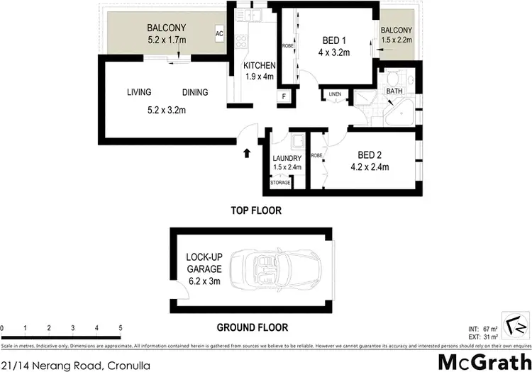 Floorplan of Homely apartment listing, 21/14 Nerang Road, Cronulla NSW 2230