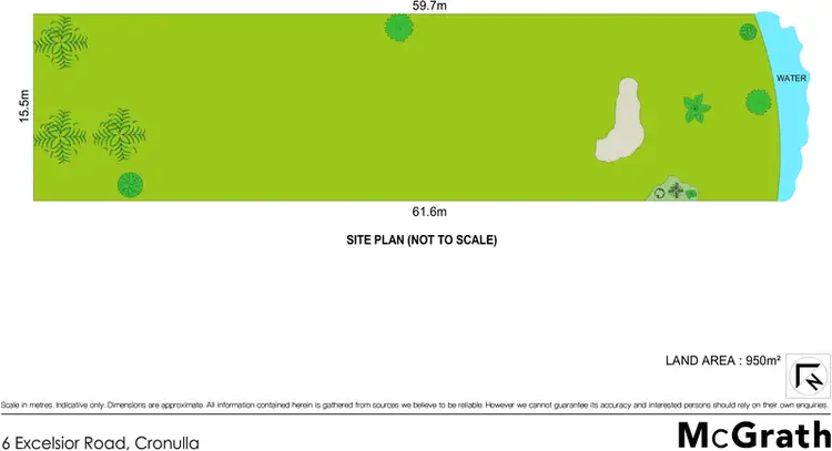 Floorplan of Homely land listing, 6 Excelsior Road, Cronulla NSW 2230