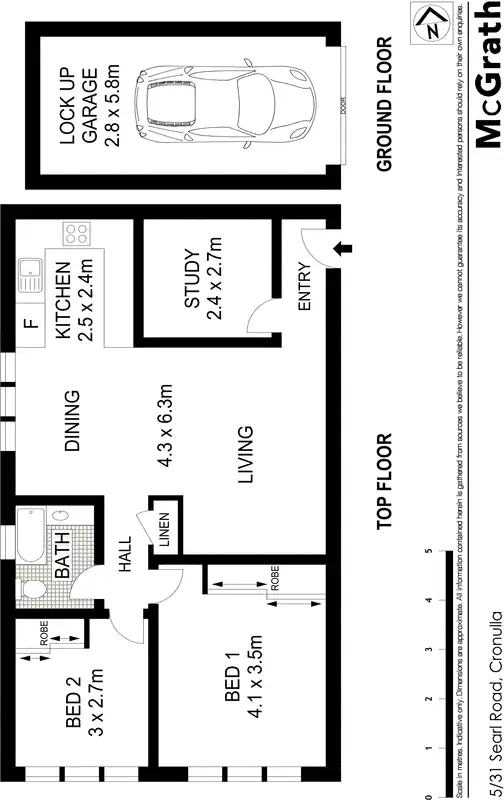 Floorplan of Homely apartment listing, 5/31 Searl Road, Cronulla NSW 2230