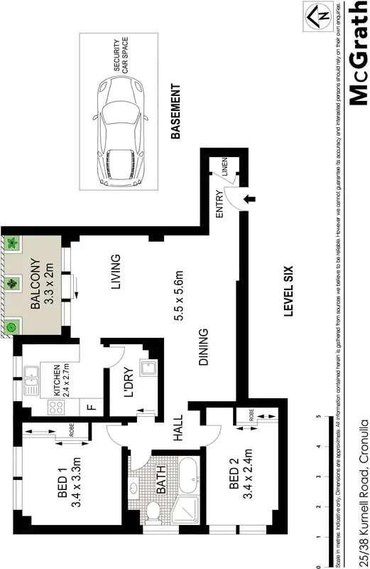 Floorplan of Homely apartment listing, 25/38 Kurnell Road, Cronulla NSW 2230