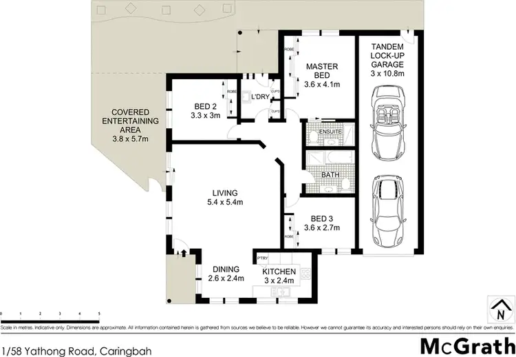 Floorplan of Homely villa listing, 1/58 Yathong Road, Caringbah NSW 2229