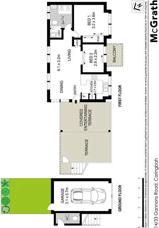 Floorplan of Homely apartment listing, 14/33 Gannons Road, Caringbah NSW 2229