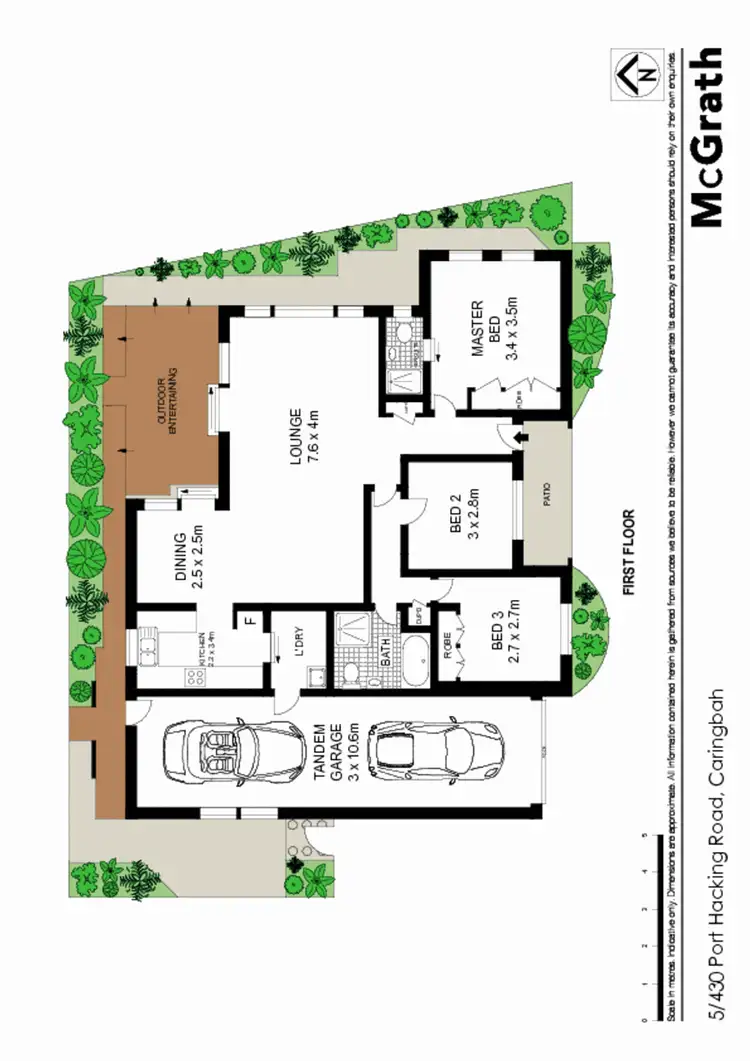Floorplan of Homely townhouse listing, 5/430 Port Hacking Road, Caringbah NSW 2229