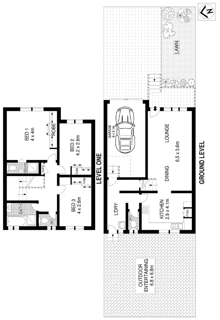 Floorplan of Homely townhouse listing, 7/86 Yathong Road, Caringbah NSW 2229