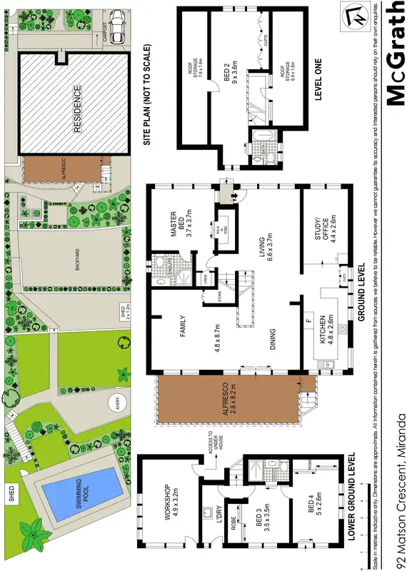 Floorplan of Homely house listing, 92 Matson Crescent, Miranda NSW 2228