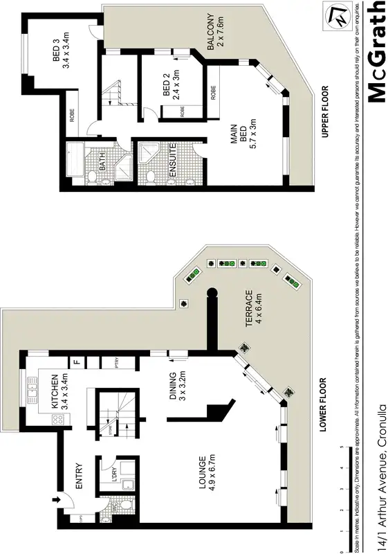 Floorplan of Homely apartment listing, 14/1 Arthur Avenue, Cronulla NSW 2230