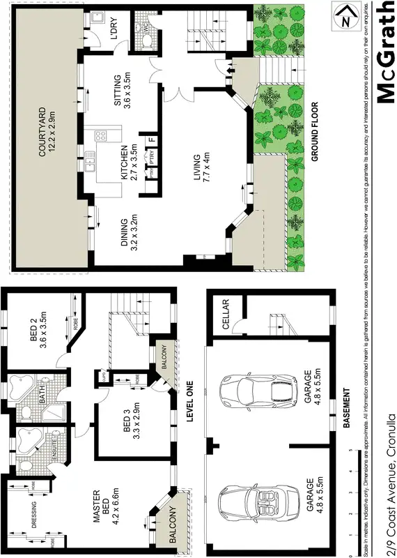 Floorplan of Homely townhouse listing, 2/9 Coast Avenue, Cronulla NSW 2230