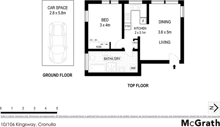 Floorplan of Homely apartment listing, 10/106 Kingsway, Cronulla NSW 2230