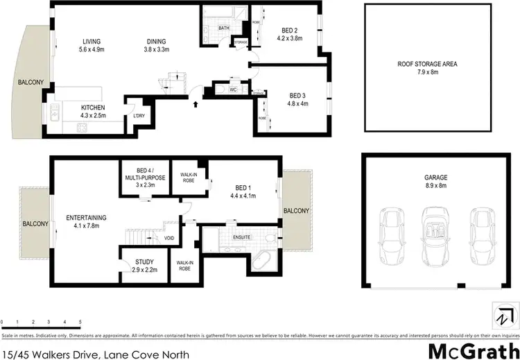 Floorplan of Homely apartment listing, 15/45 Walkers Drive, Lane Cove NSW 2066