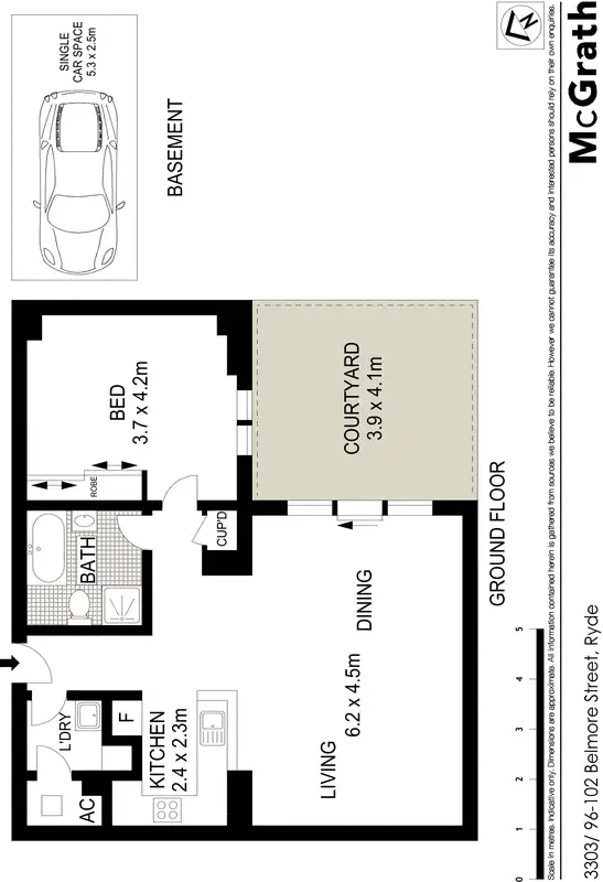 Floorplan of Homely apartment listing, 3303/96 Belmore Street, Ryde NSW 2112