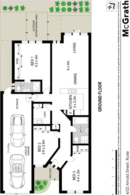 Floorplan of Homely villa listing, 4/22 Arnold Street, Ryde NSW 2112