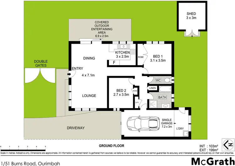Floorplan of Homely villa listing, 1/51 Burns Road, Ourimbah NSW 2258
