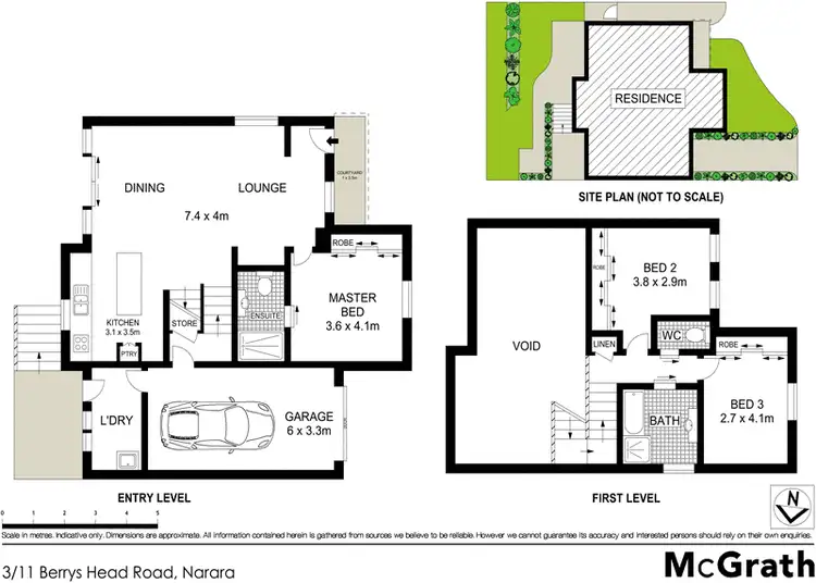 Floorplan of Homely townhouse listing, 3/11 Berrys Head Road, Narara NSW 2250