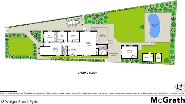 Floorplan of Homely house listing, 13 Wolger Road, Ryde NSW 2112
