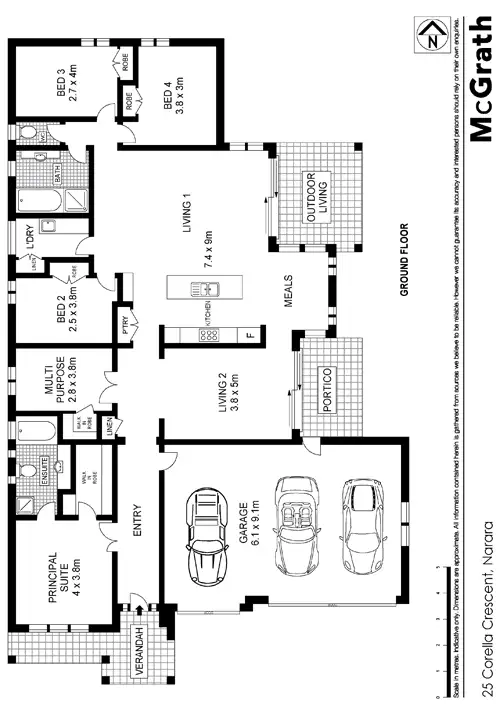 Floorplan of Homely house listing, 25 Corella Crescent, Narara NSW 2250