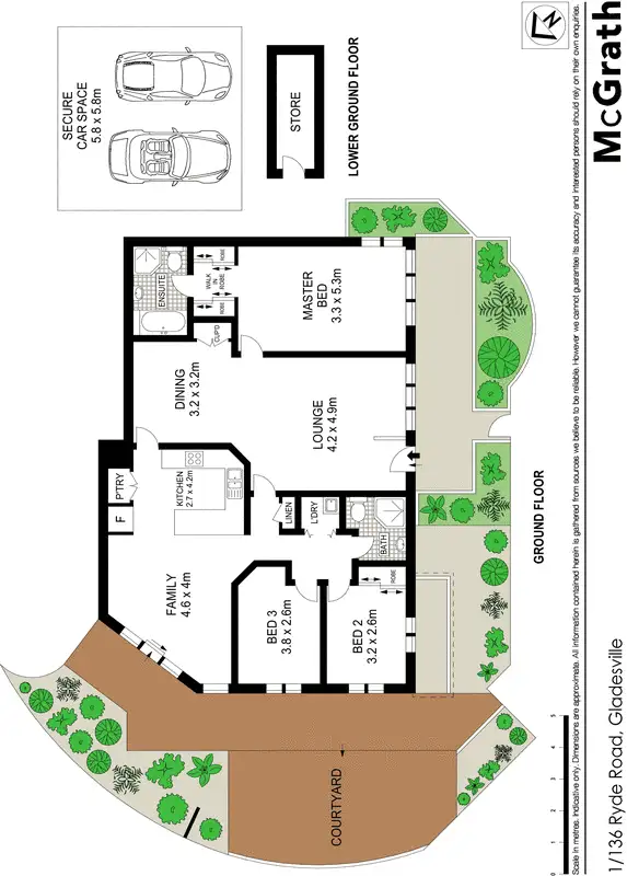 Floorplan of Homely villa listing, 1/136 Ryde Road, Gladesville NSW 2111
