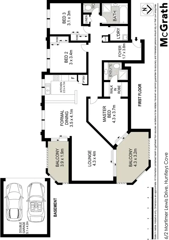Floorplan of Homely apartment listing, 6/2 Mortimer Lewis Drive, Huntleys Cove NSW 2111