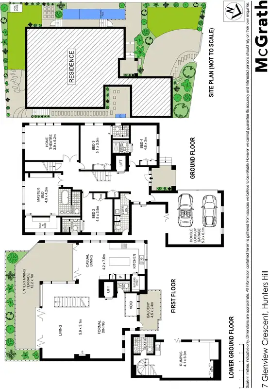 Floorplan of Homely house listing, 7 Glenview Crescent, Hunters Hill NSW 2110