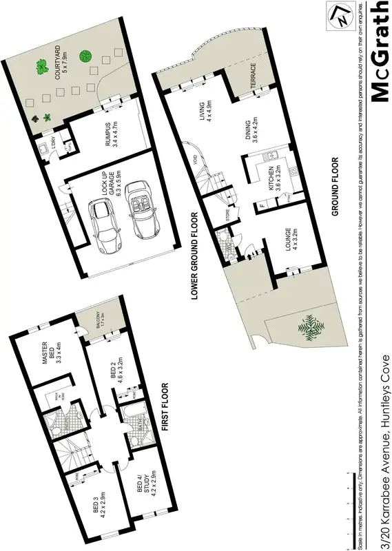 Floorplan of Homely townhouse listing, 3/20 Karrabee Avenue, Huntleys Cove NSW 2111