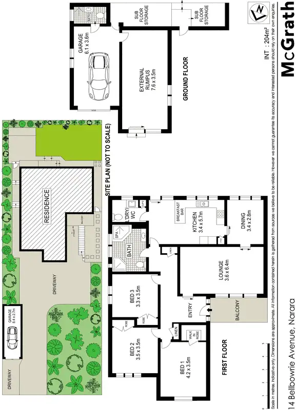 Floorplan of Homely house listing, 14 Bellbowrie Avenue, Narara NSW 2250
