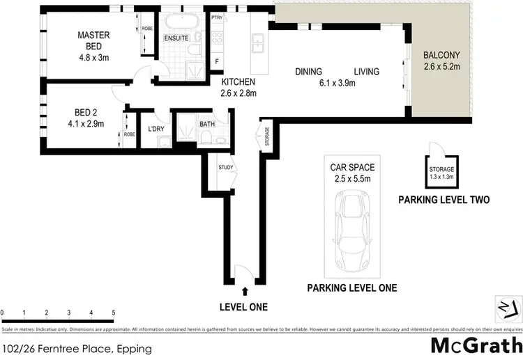 Floorplan of Homely apartment listing, 102/26 Ferntree Place, Epping NSW 2121