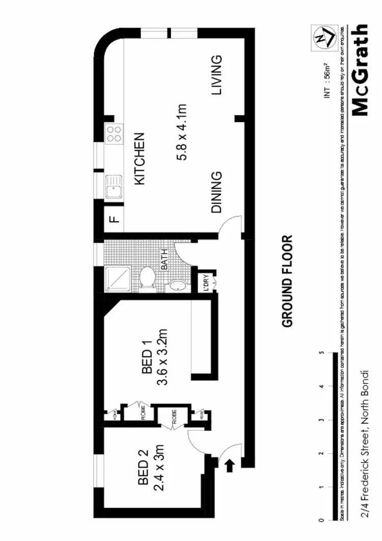 Floorplan of Homely apartment listing, 2/4 Frederick Street, North Bondi NSW 2026