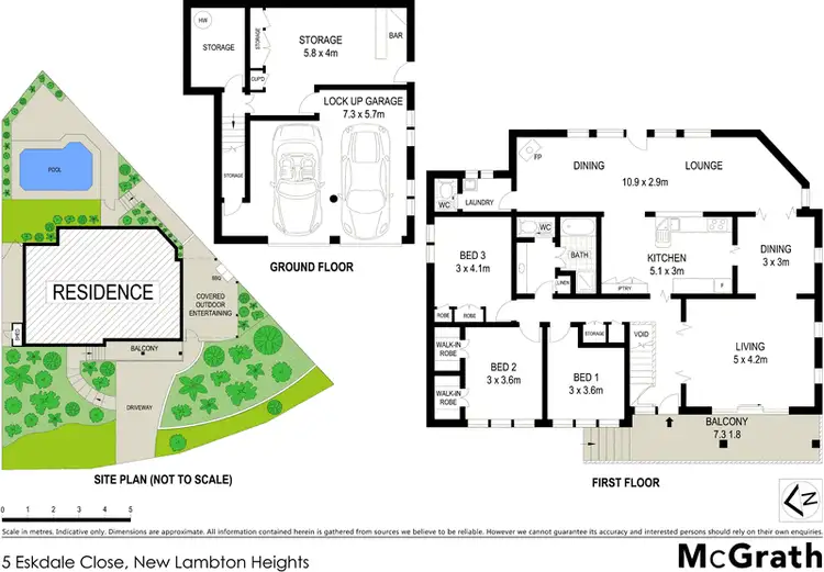 Floorplan of Homely house listing, 5 Eskdale Close, New Lambton Heights NSW 2305