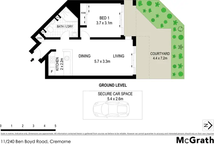 Floorplan of Homely apartment listing, 11/240 Ben Boyd Road, Cremorne NSW 2090