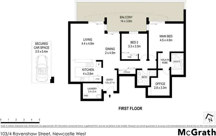 Floorplan of Homely apartment listing, 103/4 Ravenshaw Street, Newcastle West NSW 2302