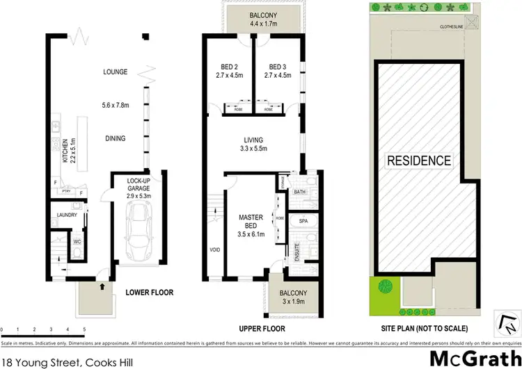 Floorplan of Homely house listing, 18 Young Street, Cooks Hill NSW 2300