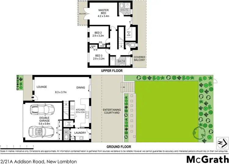 Floorplan of Homely townhouse listing, 2/21A Addison Road, New Lambton NSW 2305