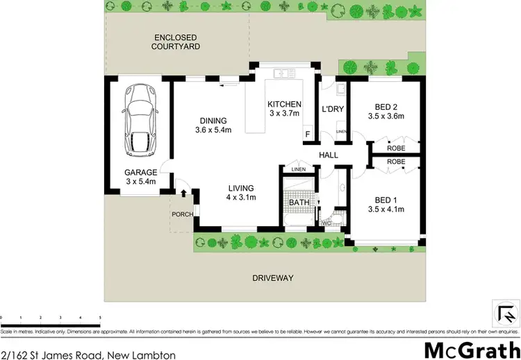 Floorplan of Homely villa listing, 2/162 St James Road, New Lambton NSW 2305